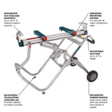 Bosch 15 Amp 12 in. Corded Dual-Bevel Sliding Glide Miter Saw Combo Kit with Gravity-Rise Wheeled Stand