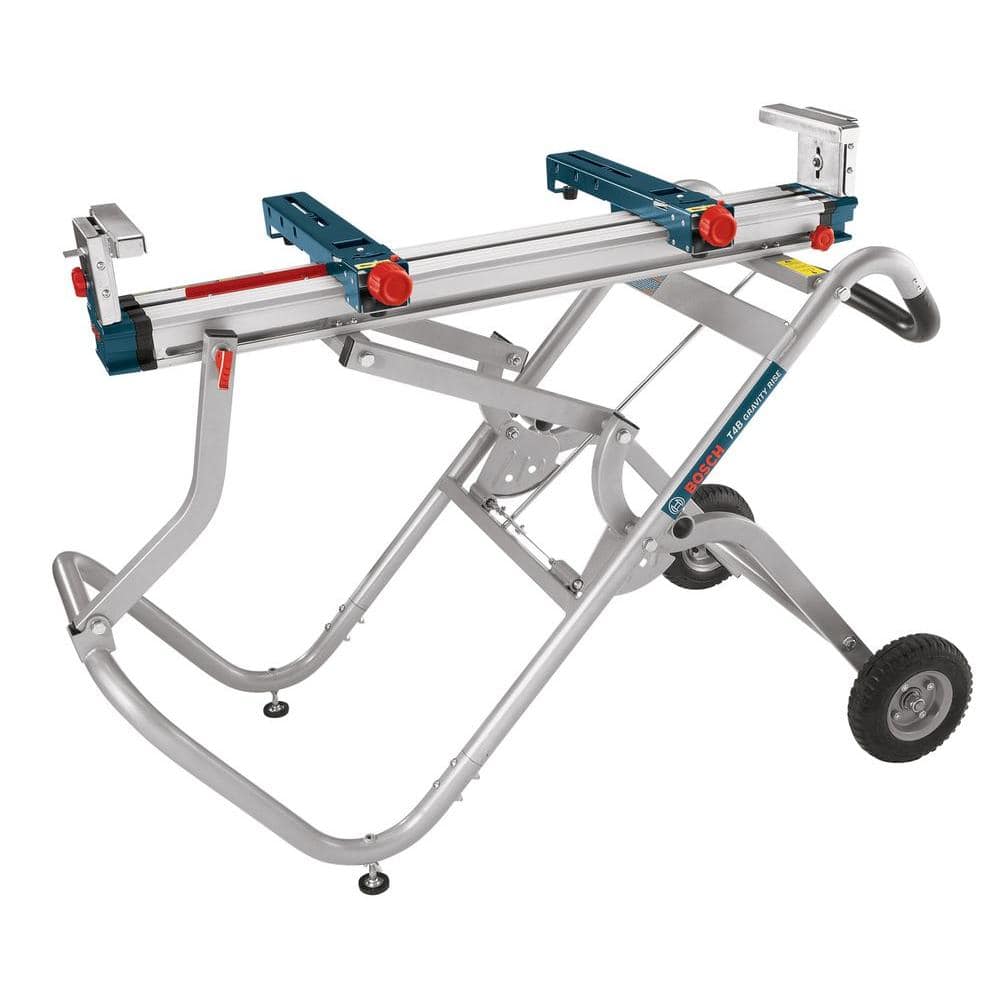 Bosch 15 Amp 12 in. Corded Dual-Bevel Sliding Glide Miter Saw Combo Kit with Gravity-Rise Wheeled Stand