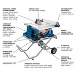 Bosch 15 Amp 10 in. Corded Portable Jobsite Table Saw with Gravity-Rise Wheeled Stand, 4100-10