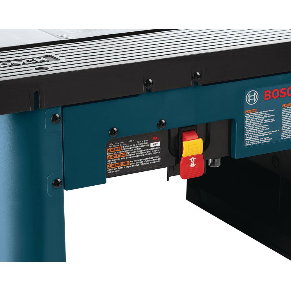 Bosch 15 Amp Corded 27 in. x 18 in. Aluminum Router Table with Bonus 12 Amp Corded 2.25 HP Variable Speed Fixed-Base Router (RA1181 + 1617EVS)