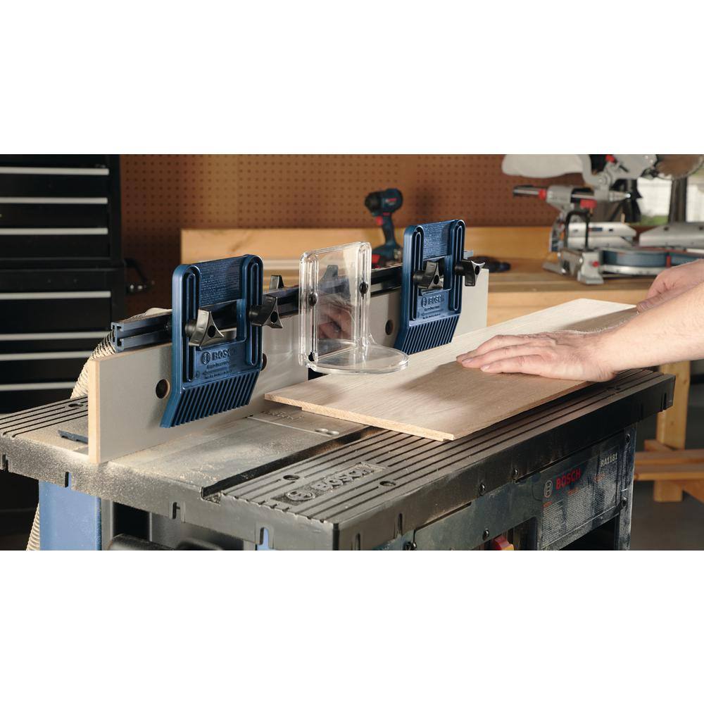 Bosch 15 Amp Corded 27 in. x 18 in. Aluminum Router Table with Bonus 12 Amp Corded 2.25 HP Variable Speed Fixed-Base Router (RA1181 + 1617EVS)