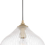 Vanity Art Bayonne 1-Light Brass Dust Pendant with Glass Globe Shade