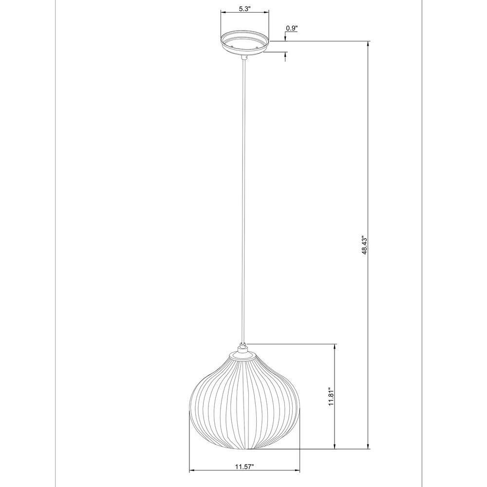 Vanity Art Bayonne 1-Light Brass Dust Pendant with Glass Globe Shade