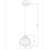 Vanity Art Bayonne 1-Light Brass Dust Pendant with Glass Globe Shade