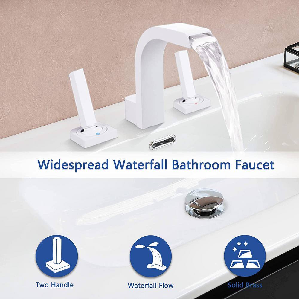 Commercial Double Handle Brass Bathroom Sink Faucet | 16GS-36108