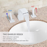 Commercial Double Handle Brass Bathroom Sink Faucet | 16GS-36108
