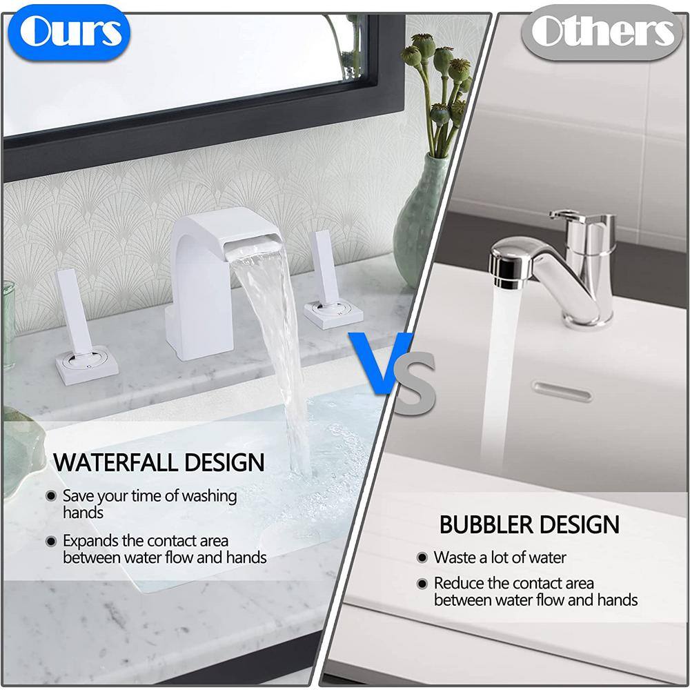 Commercial Double Handle Brass Bathroom Sink Faucet | 16GS-36108