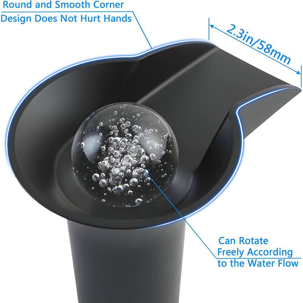 Commercial Brass Double Handle Bathroom Sink Faucet with Black Finish