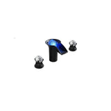 Commercial Brass Double Handle Bathroom Sink Faucet with Black Finish