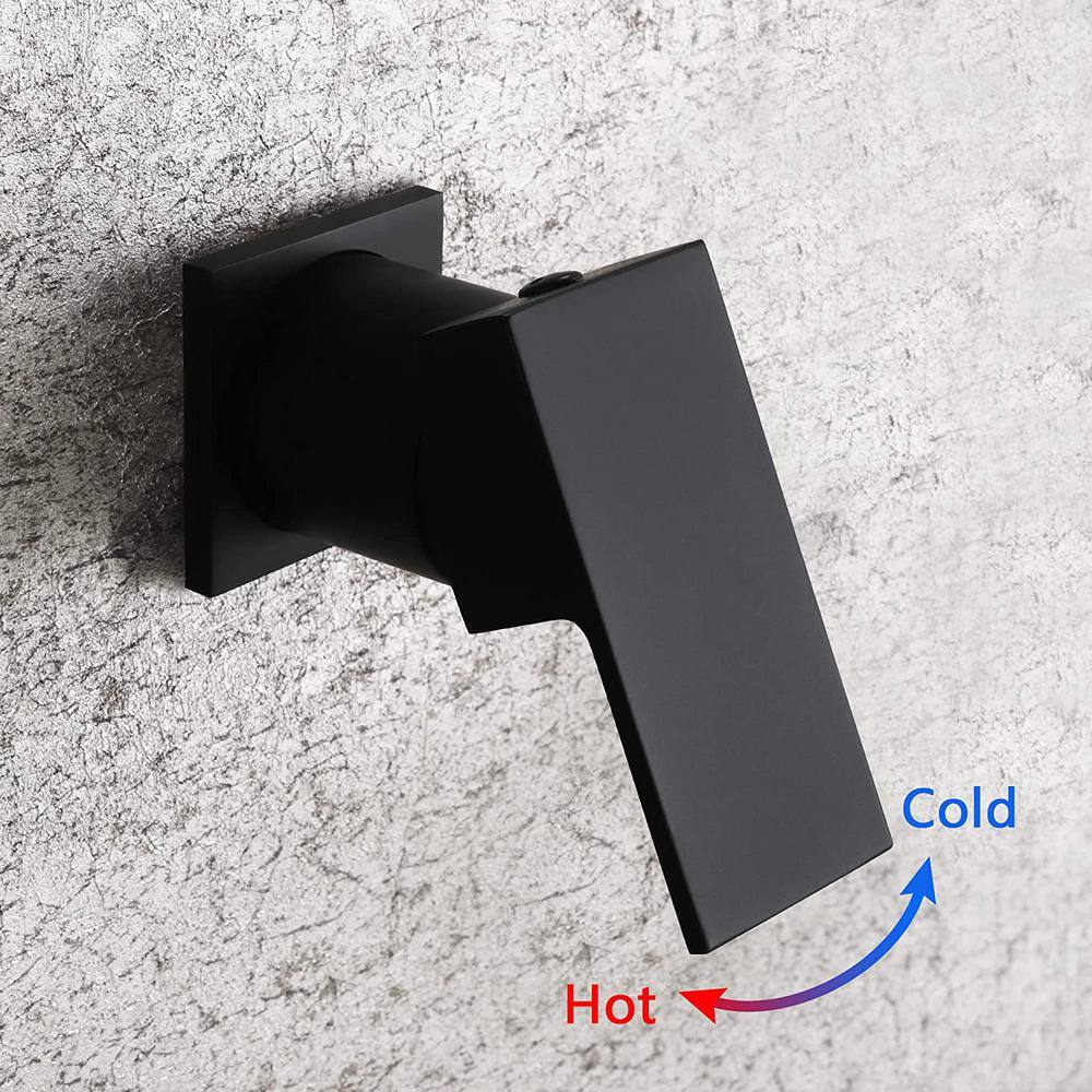 Unbranded Commercial Metering Double Handle Bathroom Sink Faucet, Wall Mount, Brass