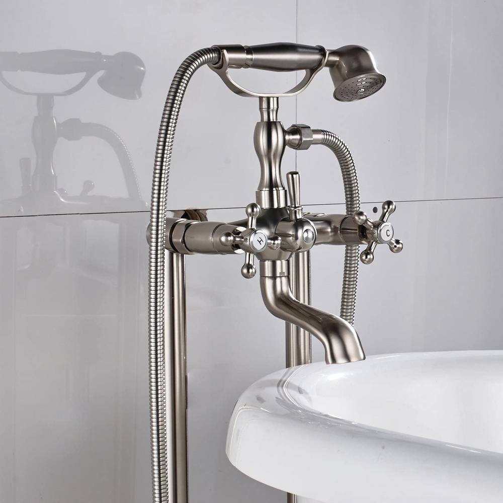 Unbranded Brass Double Handle Commercial Metering Bathroom Sink Faucet