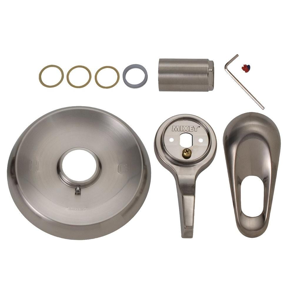 BrassCraft Mixet Single-Lever Tub/Shower Rebuild Trim Kit, Non-Pressure Balanced, Satin Nickel (SKD0204-D)