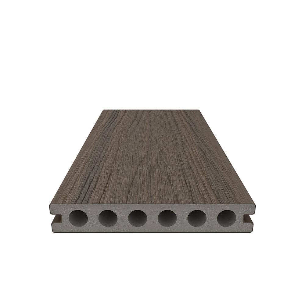 NewTechWood UltraShield Natural Voyager 1 in. x 6 in. x 8 ft. Brazilian IPE Hollow Composite Decking Board