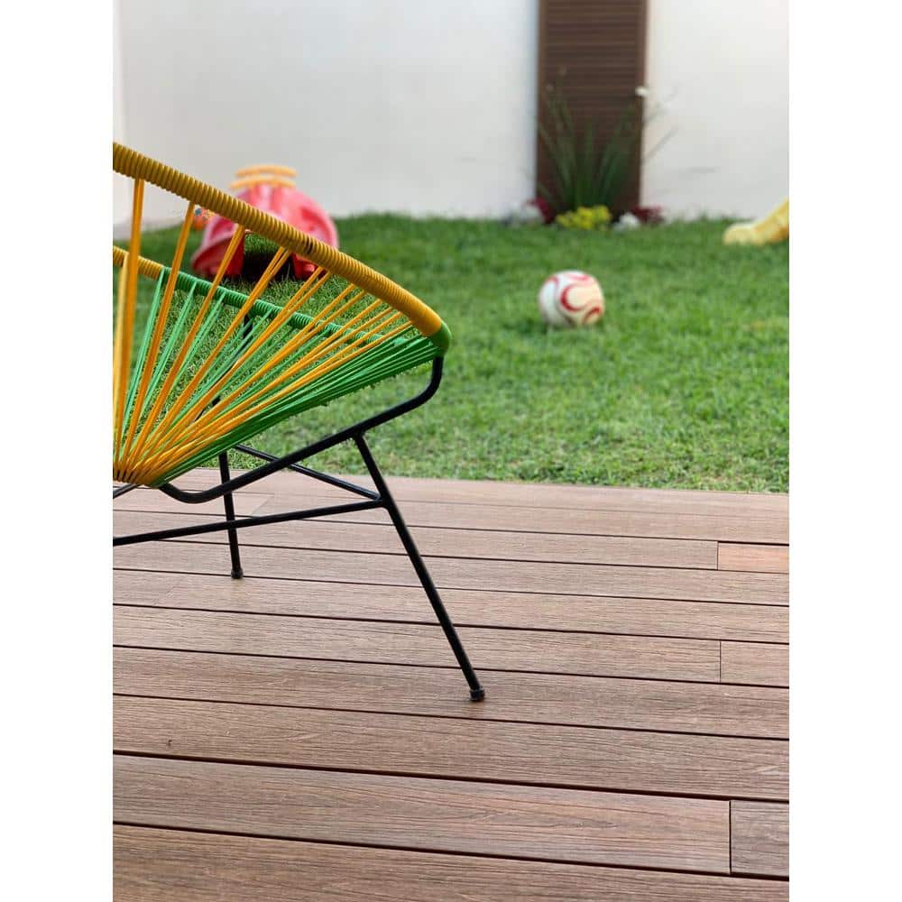 NewTechWood UltraShield Naturale Magellan 1 in. x 6 in. x 8 ft. Brazilian Ipe Solid with Groove Composite Decking Board