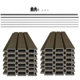 NewTechWood Ultra Easy Fencing 6 ft. H x 6 ft. W Brazilian Ipe Wood Plastic Composite Horizontal Fence Panel Section with Gray Frame