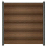 NewTechWood Ultra Easy Fencing 6 ft. H x 6 ft. W Brazilian Ipe Wood Plastic Composite Horizontal Fence Panel Section with Gray Frame