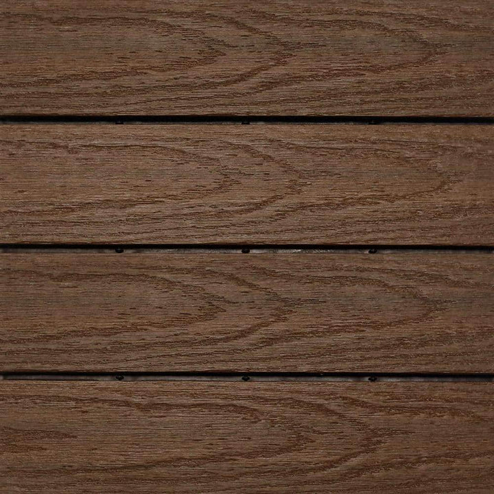NewTechWood UltraShield Naturale 1 ft. x 1 ft. Quick Deck Outdoor Composite Deck Tile Sample in Brazilian Ipe