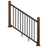 NewTechWood Ultrashield Hemispheres 36 in. x 3 in. x 6 ft. Brazilian Ipe Composite Railing Kit