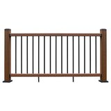 NewTechWood Ultrashield Hemispheres 36 in. x 3 in. x 6 ft. Brazilian Ipe Composite Railing Kit
