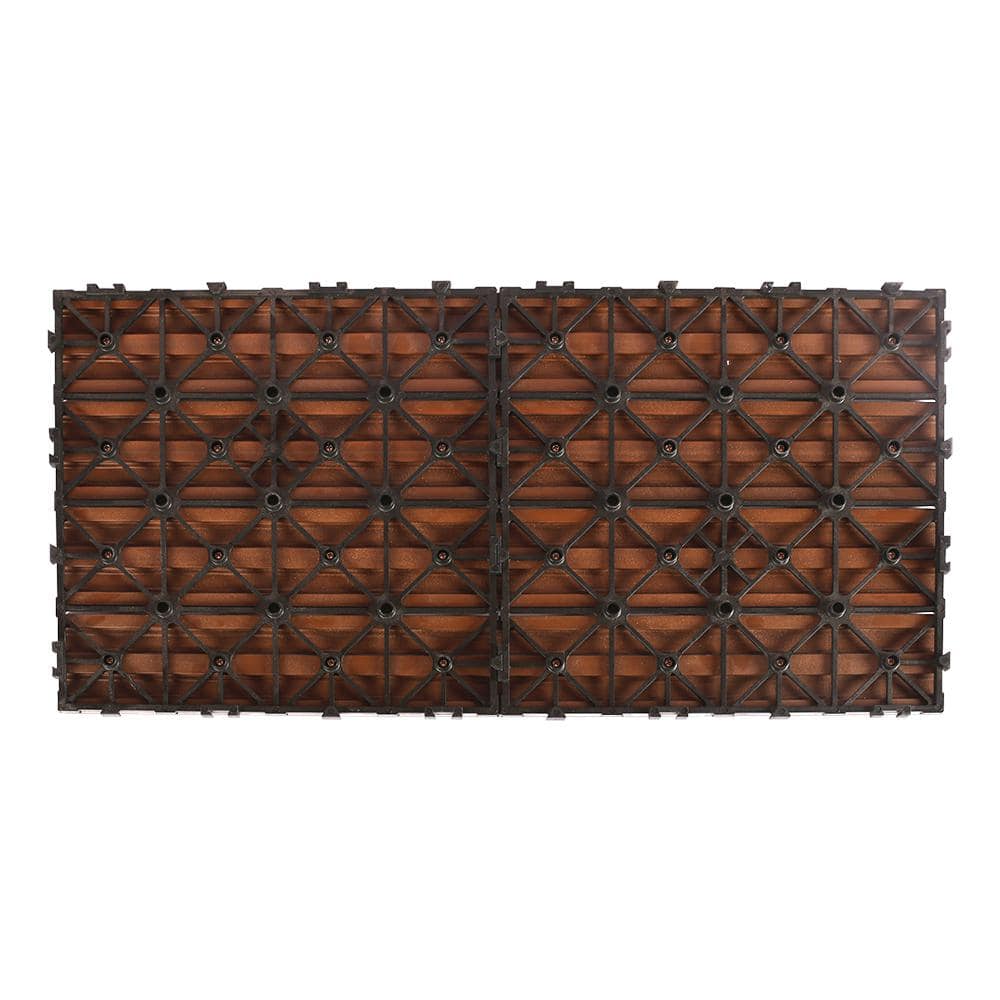 NewTechWood UltraShield Naturale 1 ft. x 2 ft. Quick Deck Outdoor Composite Deck Tile in Brazilian Ipe (20 sq. ft. per Box)