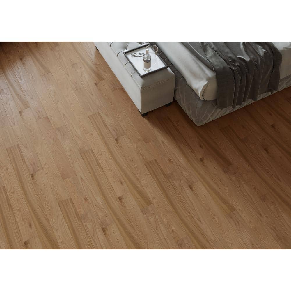 ACQUA FLOORS Brewster Oak 1/4 in. T x 5 in. W Click Lock Wire Brushed Engineered Hardwood Flooring (16.7 sq.ft./case)