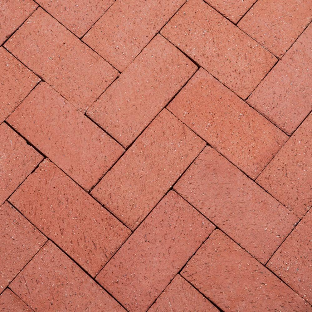 Mutual Materials 8 in. x 4 in. x 2.25 in. Brick Red Clay Paver (240-Pieces/53 sq. ft/Pallet)