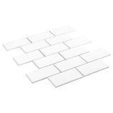 Daltile Restore Bright White 12 in. x 12 in. x 6.35 mm Ceramic Mosaic Wall Tile (0.83 sq. ft. per piece)