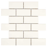 Daltile Restore Bright White 12 in. x 12 in. x 6.35 mm Ceramic Mosaic Wall Tile (0.83 sq. ft./Piece)
