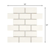 Daltile Restore Bright White 12 in. x 12 in. x 6.35 mm Ceramic Mosaic Wall Tile (0.83 sq. ft./Piece)