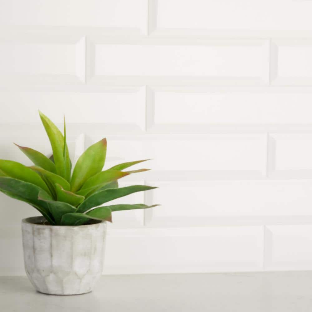 Daltile Restore 3 in. x 12 in. Ceramic Bevel Bright White Subway Tile (9 sq. ft. per Case)