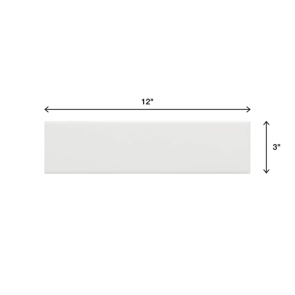 Daltile Restore 3 in. x 12 in. Ceramic Bright White Subway Tile (12 sq. ft. / Case)