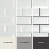 Daltile Restore Bright White 3 in. x 6 in. Ceramic Bevel Wall Tile (10 sq. ft. / case)