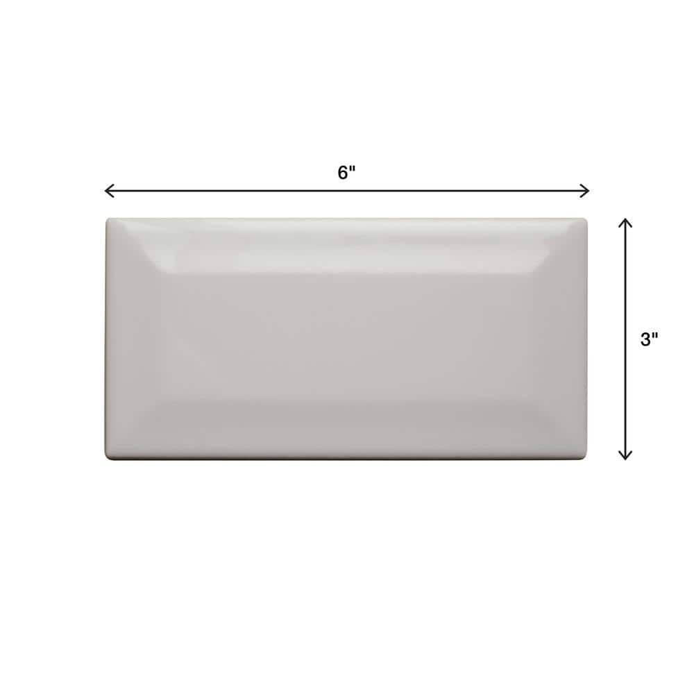 Daltile Restore Bright White 3 in. x 6 in. Ceramic Bevel Wall Tile (10 sq. ft. / case)