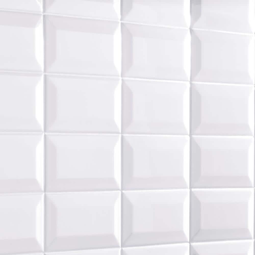 Daltile Restore Bright White 3 in. x 6 in. Ceramic Bevel Wall Tile (10 sq. ft. / case)
