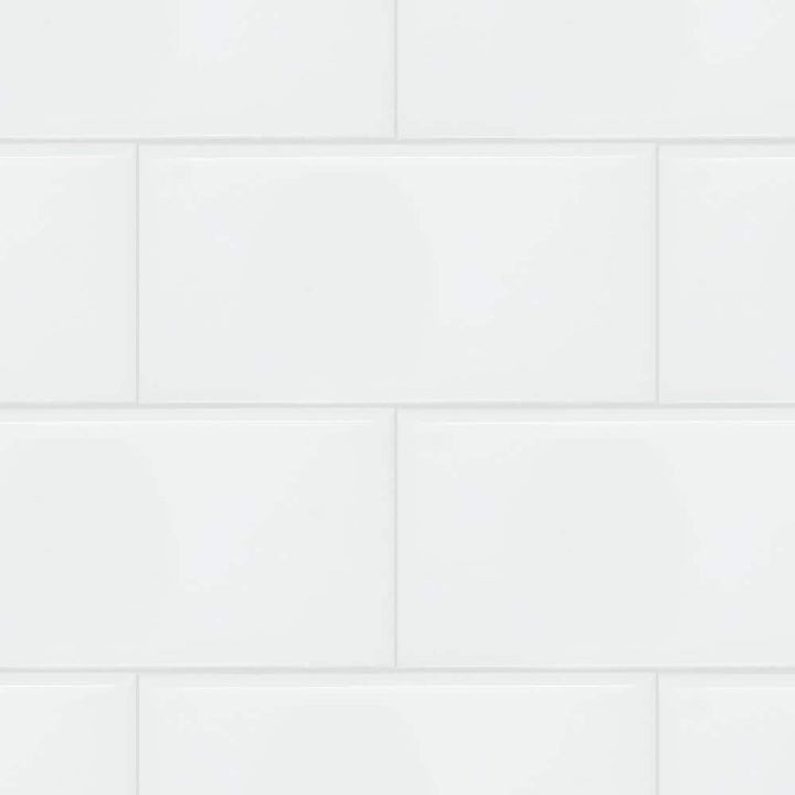 Daltile Restore Bright White 3 in. x 6 in. Ceramic Modular Wall Tile, Glossy Subway, 12.5 sq. ft. per Case