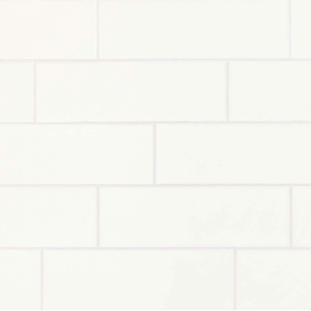 Daltile Restore 4 in. x 12 in. Glazed Ceramic Bright White Subway Wall Tile (10.64 sq. ft. per Case)