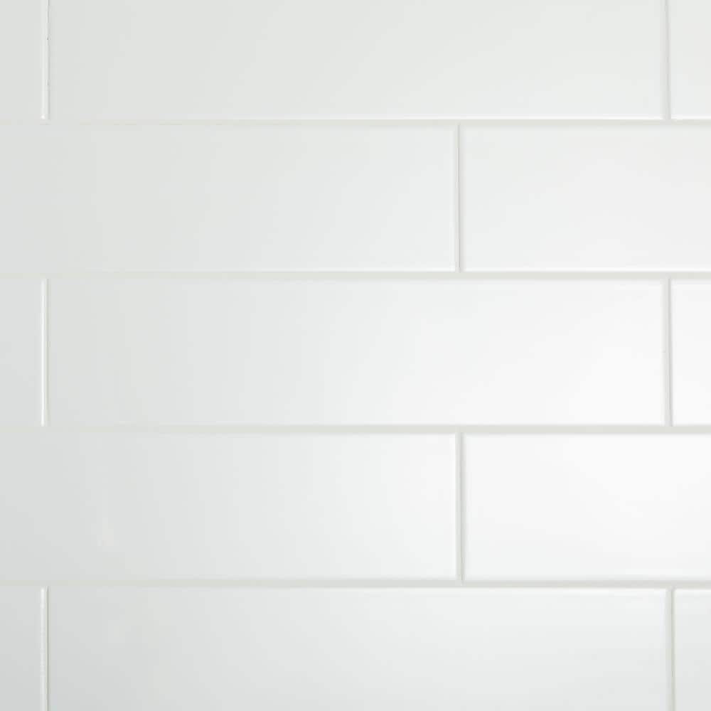 Daltile Restore 4 in. x 16 in. Ceramic Bright White Subway Tile (13.20 sq. ft. per Case)