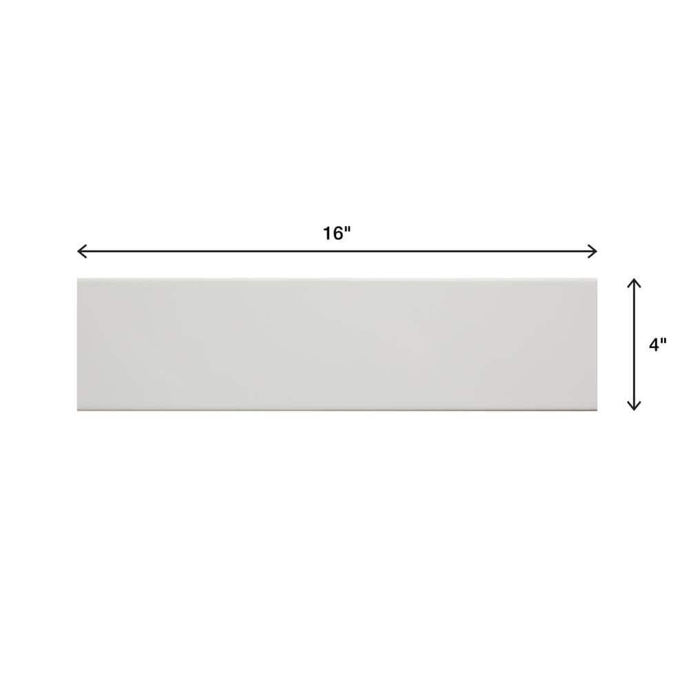 Daltile Restore 4 in. x 16 in. Ceramic Bright White Subway Tile (13.20 sq. ft. per Case)