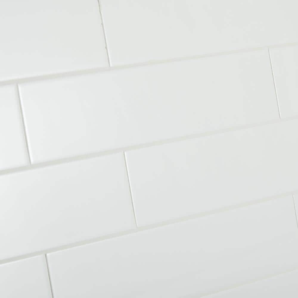 Daltile Restore 4 in. x 16 in. Ceramic Bright White Subway Tile (13.20 sq. ft. per Case)