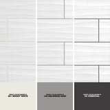 Daltile Restore Bright White 4 in. x 16 in. Ceramic Wavy Wall Tile (13.20 sq. ft. / case)
