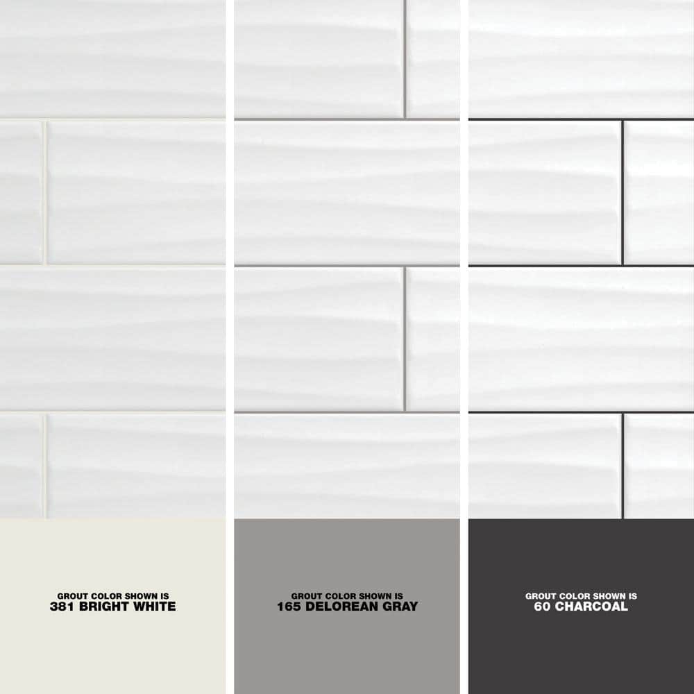 Daltile Restore Bright White 4 in. x 16 in. Ceramic Wavy Wall Tile (13.20 sq. ft. per Case)