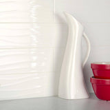 Daltile Restore Bright White 4 in. x 16 in. Ceramic Wavy Wall Tile (13.20 sq. ft. / case)