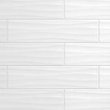 Daltile Restore Bright White 4 in. x 16 in. Ceramic Wavy Wall Tile (13.20 sq. ft. per Case)
