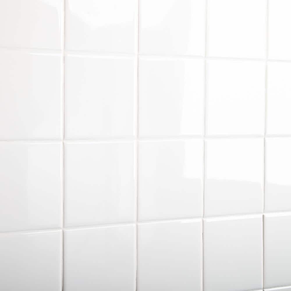 Daltile Restore Bright White 4-1/4 in. x 4-1/4 in. Ceramic Wall Tile (12.5 sq. ft. / Case)