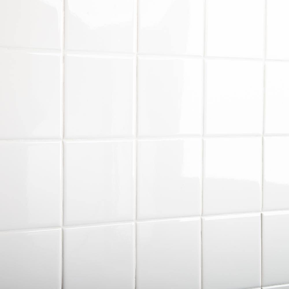 Daltile Restore Bright White 4-1/4 in. x 4-1/4 in. Ceramic Wall Tile (0.125 sq. ft./ Each)