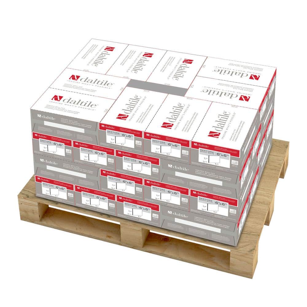 Daltile Restore Bright White 6 in. x 6 in. Ceramic Wall Tile (375 sq. ft. / pallet)