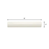 Daltile Restore Bright White 1 in. x 6 in. Ceramic Quarter Round Wall Trim Tile (0.03 sq. ft. / Piece)