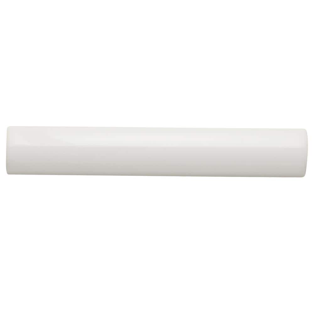 Daltile Restore Bright White 1 in. x 6 in. Ceramic Quarter Round Wall Trim Tile (0.03 sq. ft. / Piece)