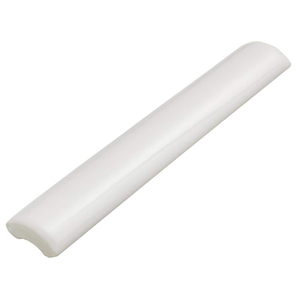 Daltile Restore Bright White 1 in. x 6 in. Ceramic Quarter Round Wall Trim Tile (0.03 sq. ft. / Piece)