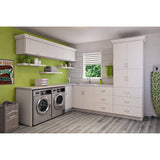 J COLLECTION Fairhope Bright White Slab Assembled Vanity Drawer Base Cabinet with 3 Drawers (18 in. W x 34.5 in. H x 21 in. D)